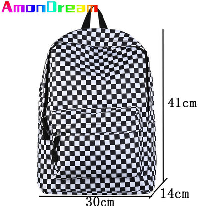 Fashion Plaid Women Backpack Waterproof Oxford School Backpacks Shoulder Bags for Women New Light Travel Bag for Girls Back Pack