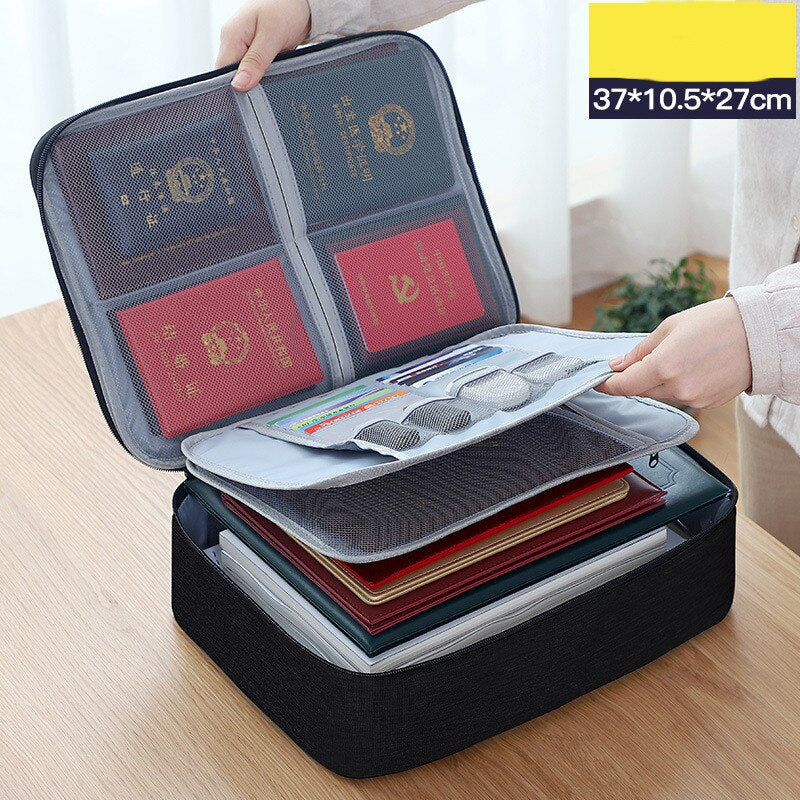 Waterproof Business Briefcase Bag Oxford Men Document iPad Electronic Storage Document Organizer Pouch Handheld Tote Supplies