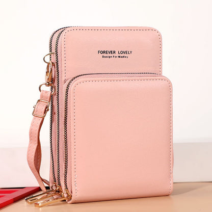 Handbags Women Bag Female Shoulder Bag Messenger Bag Large-capacity Mirror Touch Screen Mobile Phone Bag Wallet Card Case