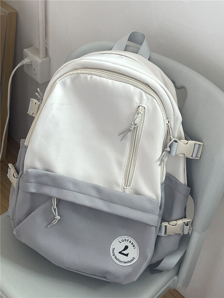 Women Backpack Korean Fashion Travel Bag Zipper High Capacity Notebook Harajuku Laptop Kawaii Teenagers Aesthetic School Bags