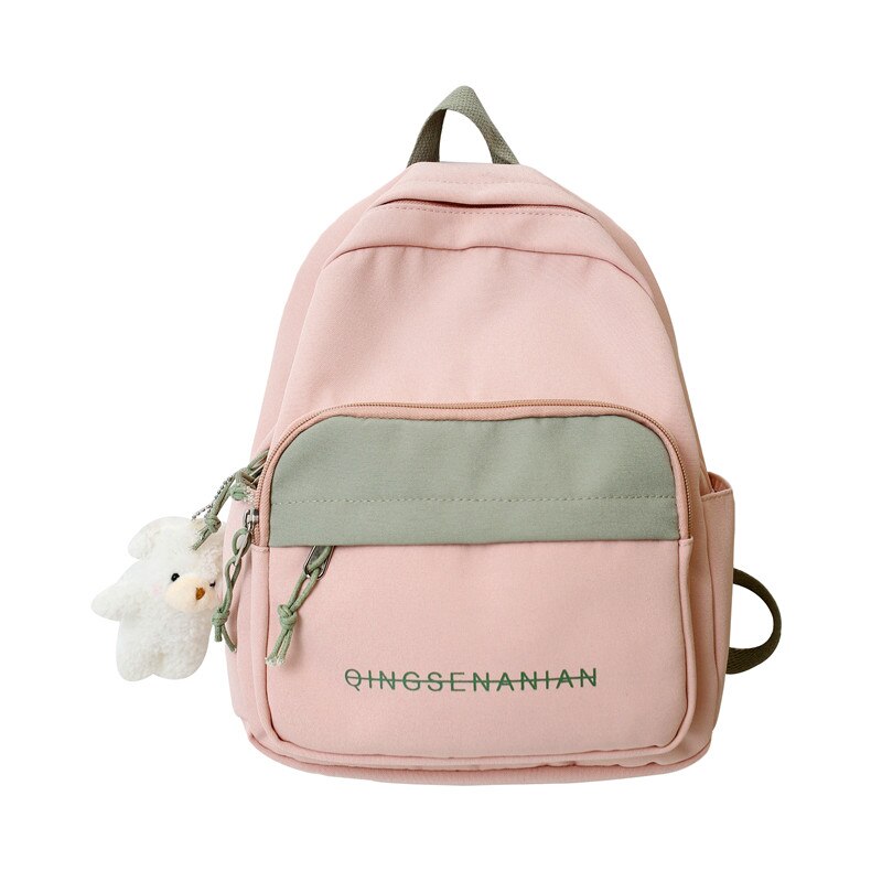 Kawaii Candy Color Women&#39;s Small Backpack Fashion Patchwork Contrast Color Shoulder Bag School Bag For Teenage Girls Children