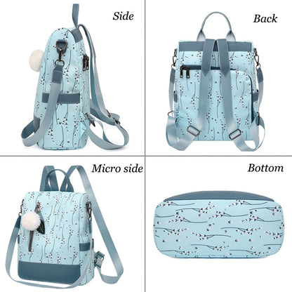 Polyester Backpack Female Teenage Girls School Bags Fashion Women Backpacks Flower Print Ladies School Backpack Casual Women Bag