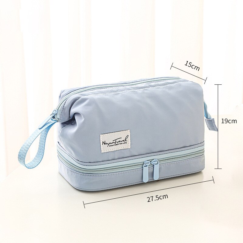 Travel Multifunction Women Cosmetic Bag Double-layer Toiletry Storage Organizer Waterproof Wash Pouch Make Up Cases Makeup Bags