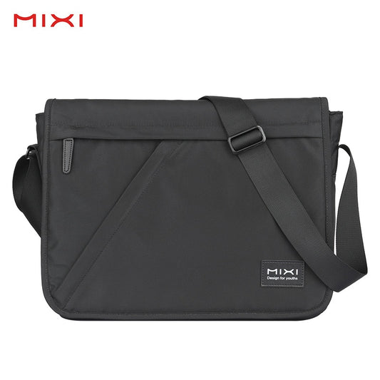 Mixi Fashion Men Crossbody Bag Messenger Casual Shoulder School Bags Black Blue Gray 12 14 16 Inch