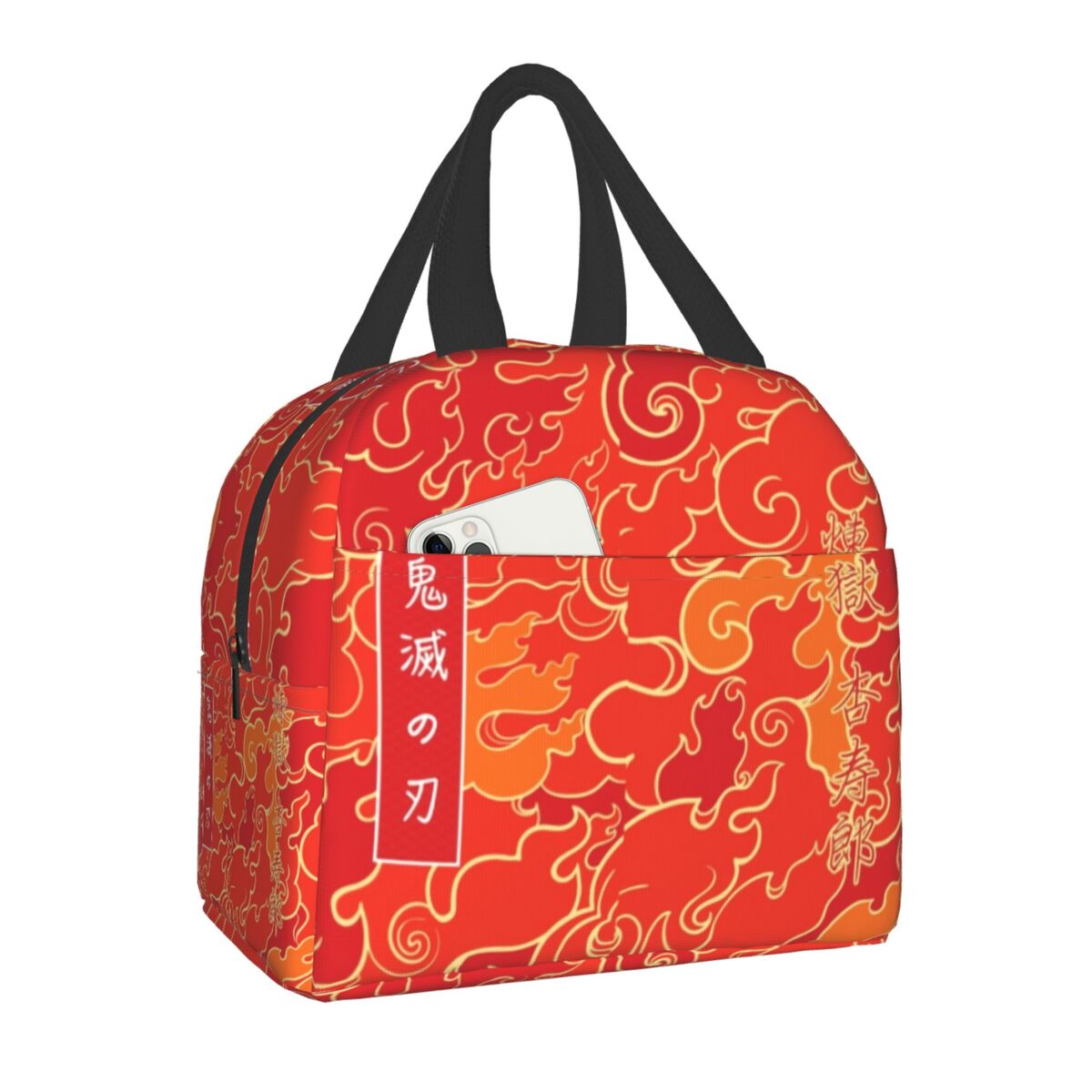 Nezuko Kimono Insulated Lunch Bag for Women Kids School Food Demon Slayer Kimetsu No Yaiba Anime Cooler Thermal Lunch Box Tote