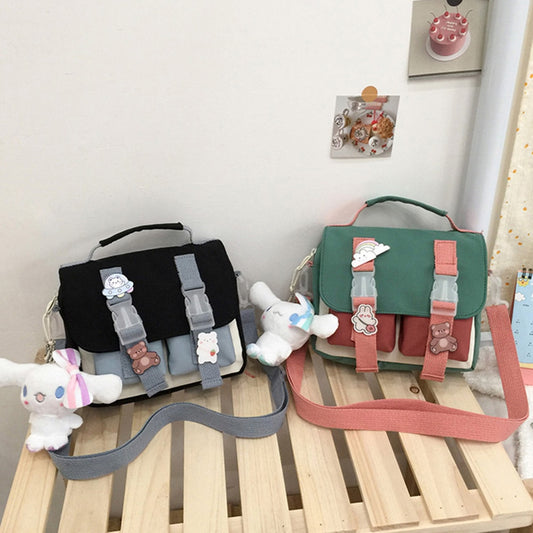 Cute Japanese Style Students Schoolbags Girls Messenger Bags Casual Nylon Women Shoulder Crossbody Bags Ladies Daily Handbags