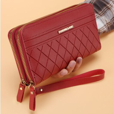 Long Women&#39;s Wallet Female Purses Tassel Coin Card Holder Pu Leather Clutch Money Bag