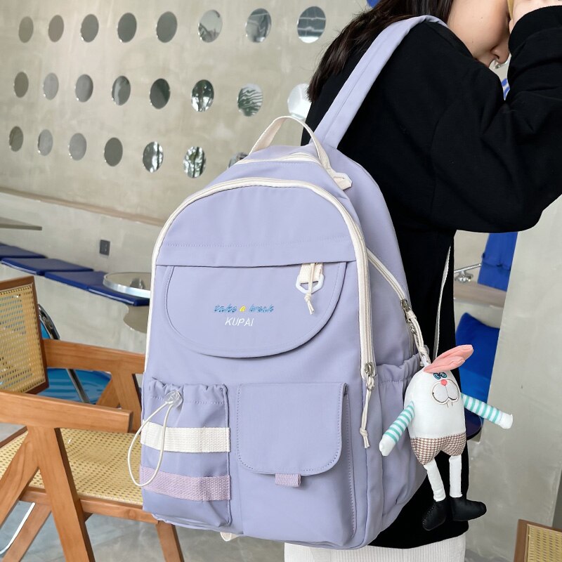 Cute Female College Backpack Trendy Girl Harajuku Travel School Bag Kawaii Ladies Student Backpack Fashion Women Laptop Book Bag