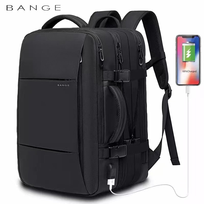 High Quality Backpack Men 17.3 Inch Laptop Backpacks Expandable USB Charging Large Capacity Travel Backpacking Waterproof Bag