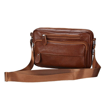 Men Shoulder Bags Genuine Leather Small Crossbody Satchel Business Brand Fashion Retro Male Bags Messenge