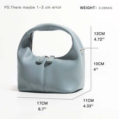 MABULA Simple Casual Hobo Women Small Tote Handbag Solid Phone Purse Shoulder Bag Soft Leather Stylish Crossbody Bag