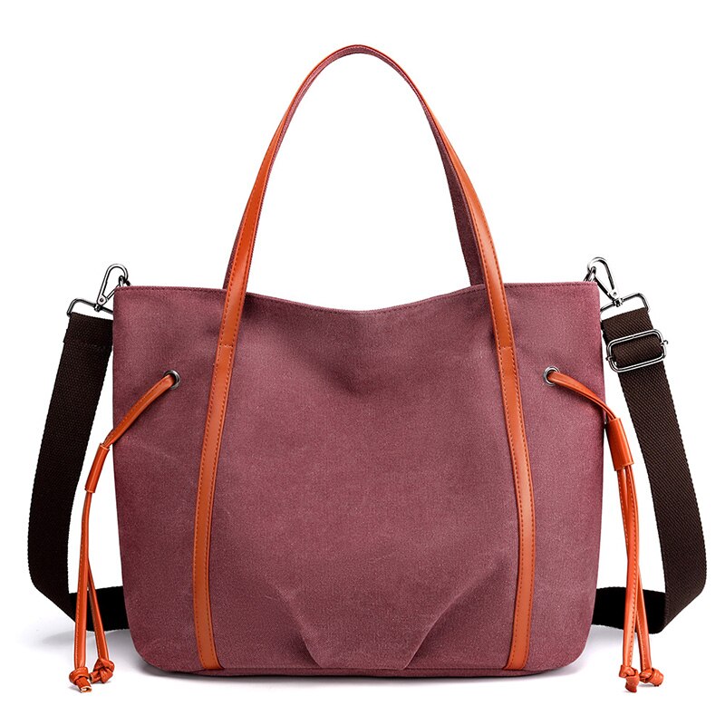 Large Capacity Women Canvas Shoulder Bag For Lady Casual Messenger Bag Canvas Handbags Female Big Tote Crossbody Bag
