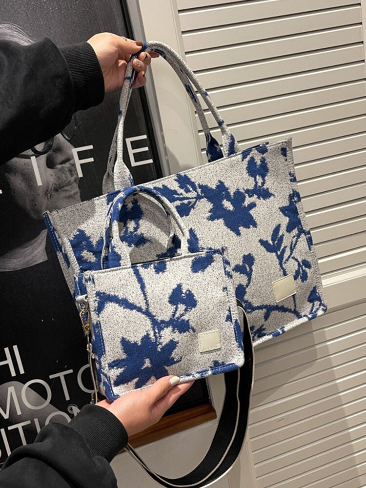 Casual Flower Handbag Women&#39;s Shopper Bag Tote New Large-Capacity Women&#39;s Crossbody Shoulder Bags for Women Female Travel Totes