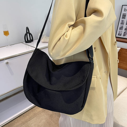 HOCODO Solid Color Women Crossbody Bag Simple Ladies Shoulder Bag Waterproof Nylon Women&#39;S Handbags Fashion Messenger Bag Women