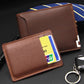 New Men&#39;s Wallet Short Multi-card Coin Purse Fashion Casual Wallet Male Youth Thin Three-fold Horizontal Soft Wallet Men PU
