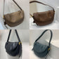 Female Cowhide Saddle Bag New Fashion Leather Women&#39;s Handbag All-Match Shoulder Pack Personalized Design Messenger Package