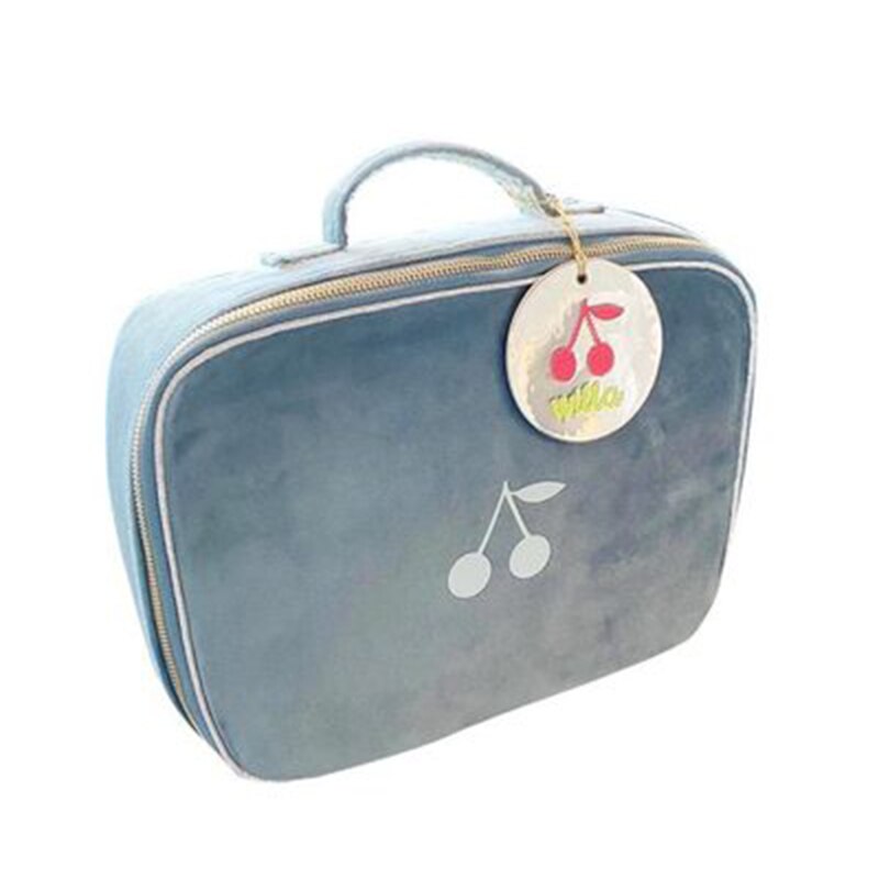 Cherry Velvet Cute Children's Handbag Portable Travel Bag Wash Bag Multifunctional Toy Bag Cosmetic Bag Storage Handbags
