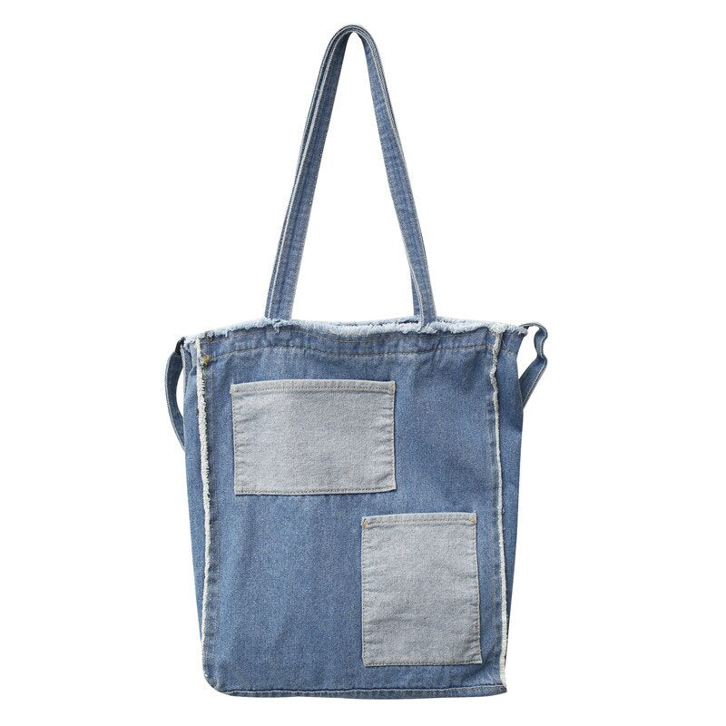 Women Denim Shoulder Bag High Quality Casual Ladies Large Travel Top-handle Bags Tote Famous Brand Crossbody Bag