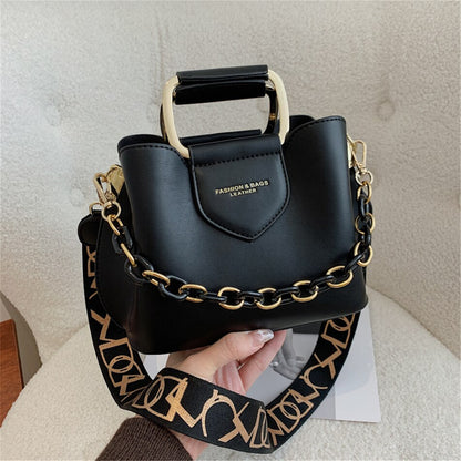 Luxury Women Leather Small Totes Bag Cute Short Handle Shoulder Bags for Women Designer Trend Chain Crossbody Bag Brand Handbags