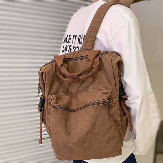 Female Canvas Vintage Backpack Cute Fashion Women Laptop Bag Book Trendy Ladies Backpack Girl Travel School Bags College Student