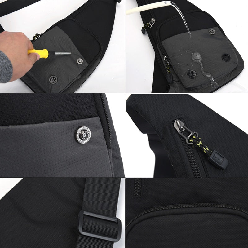 Men‘s New Trendy Casual Shoulder Bag Leisure Travel Sports Outdoor Pack Messenger Crossbody Sling Chest Bag Pack For Male Female