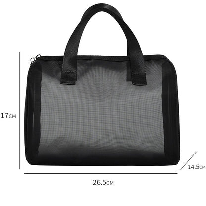 Black Women Men Necessary Cosmetic Bag Transparent Travel Organizer Fashion Small Large Black Toiletry Bags Makeup Pouch