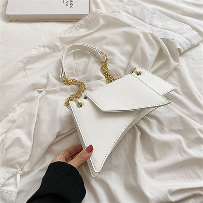 Luxury Irregular Shape Women Shoulder Bags Brand Design Female Handbags and Purses High Quality PU Leather Solid Color Chain Bag