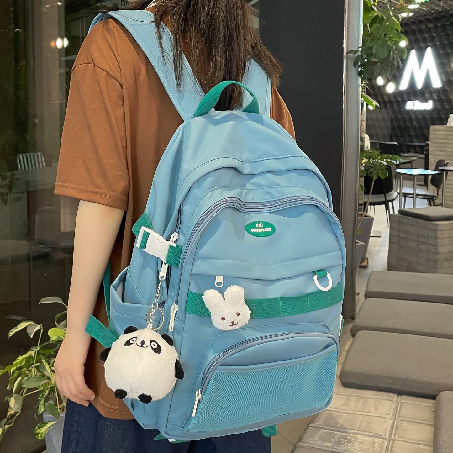 Waterproof Female Mesh Bag Trendy Girl Book Laptop Backpack Women Leisure School Bags Fashion Ladies Net College Backpack Travel