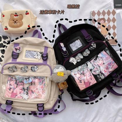 Authentic Women&#39;s Bag Ins Japanese Harajuku Girl Student Backpack Bajitong Korean Chic Messenger