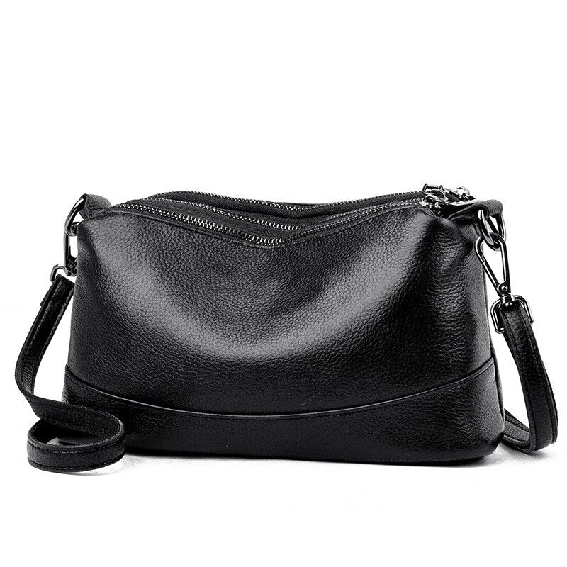 Fashion Luxury Designer Handbags For Women Genuine Leather Hobo Casual Vintage Black Shoulder Bags Big Soft Sling Messenger Bag