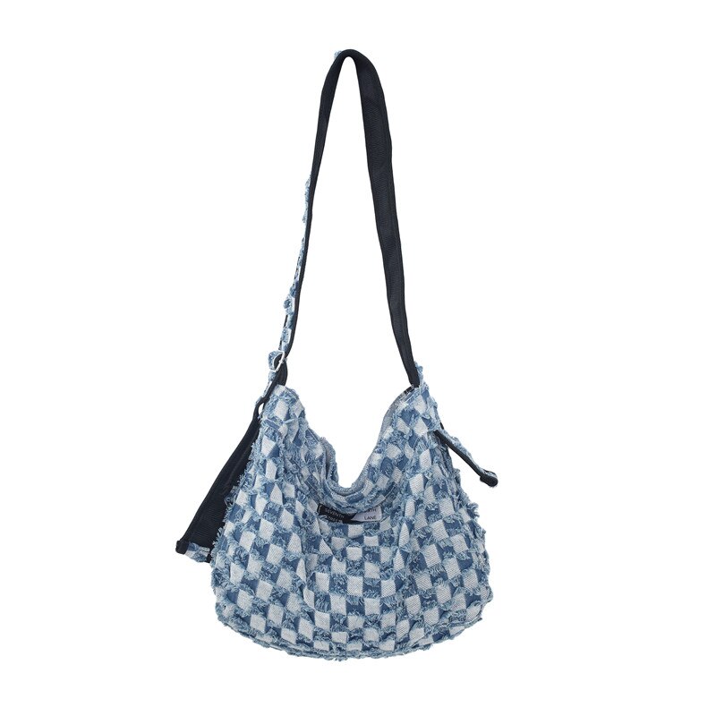 Jeans Bag Wide Shoulder Strap Denim Tote Bag Casual Handbag For Women Designer Simple Shoulder Bags Soild Crossbody Bag New