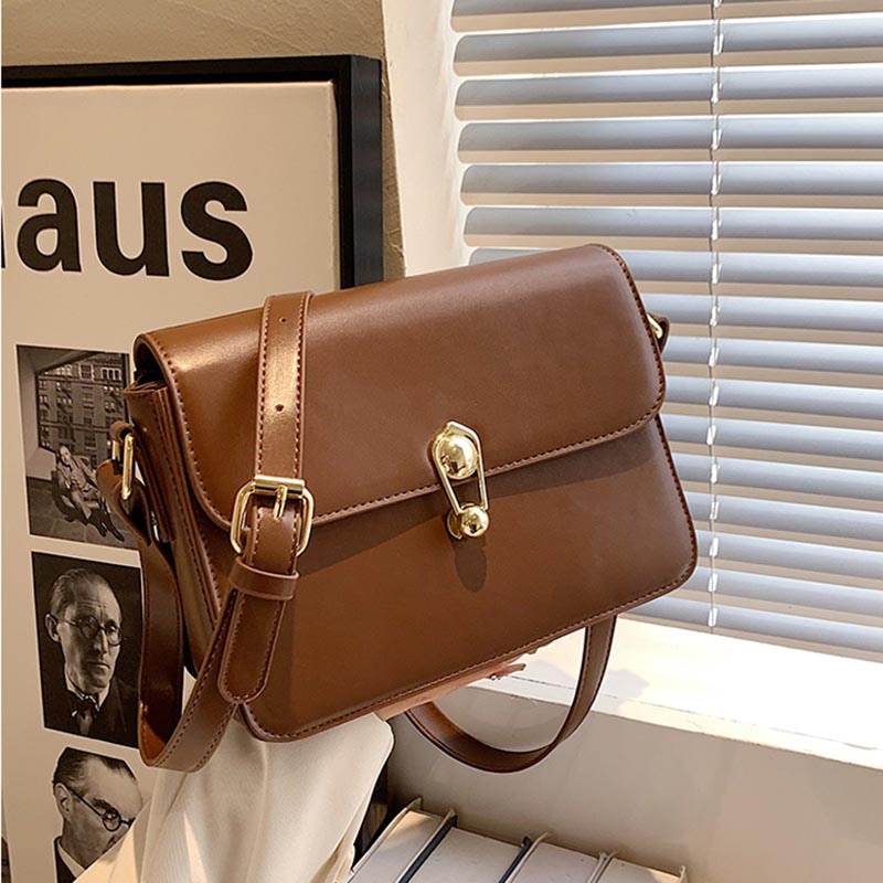 HOCODO High Quality Pu Leather Women&#39;S Shoulder Bag Fashion Solid Color Crossbody Bags For Women Simple Women Messenger Bag