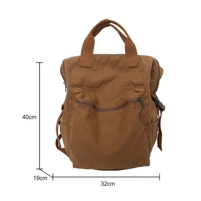 Fashion Retro Canvas Backpacks for Women Men Large Capacity Student School Bags for Women Students Shopping