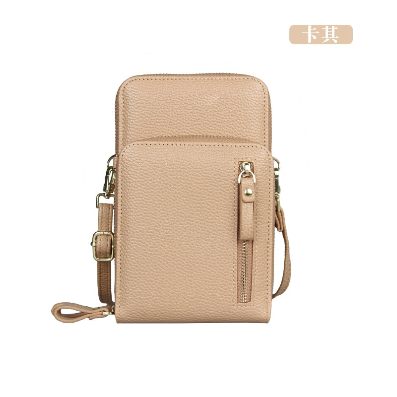 Ladies Mobile Phone Bags Women Mini Crossbody Shoulder Wallet Bag PU Card Holder Purse For Female