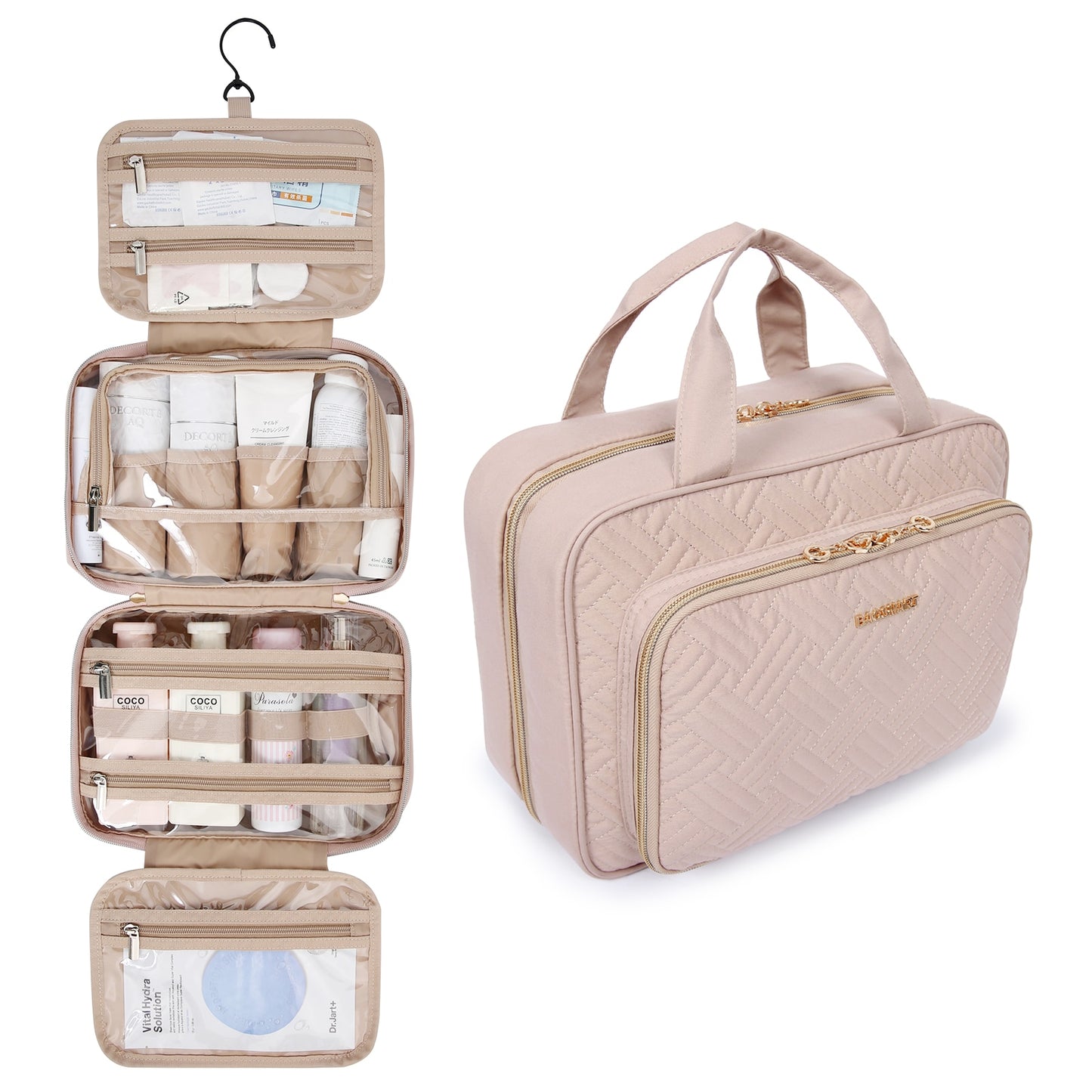 BAGSMART 30 Pieces Wholesale Toiletry Bag Travel Makeup Organizer Water-resistant Cosmetic Bag for Shampoo Full Sized Container