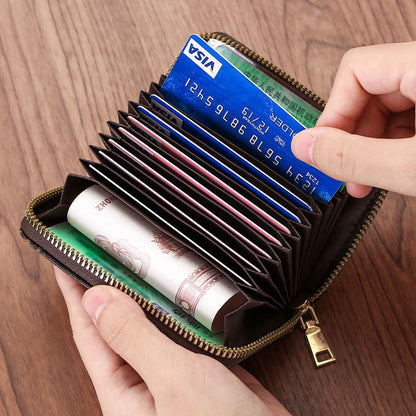 Women Card Holder Short Wallet Mini Women&#39;s PU Wallet Multi-Card Card Holder Small Multi-functional Clutch Bag Money Bag