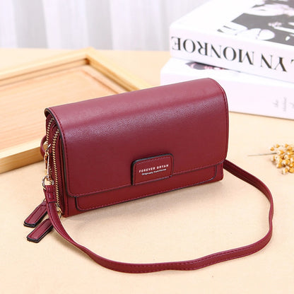 New Women Pu Leather Handbags Female Multifunctional Large Capacity Shoulder bags Fashion Crossbody Bags For Ladies Phone Purse