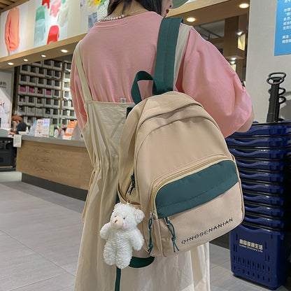 Kawaii Candy Color Women&#39;s Small Backpack Fashion Patchwork Contrast Color Shoulder Bag School Bag For Teenage Girls Children