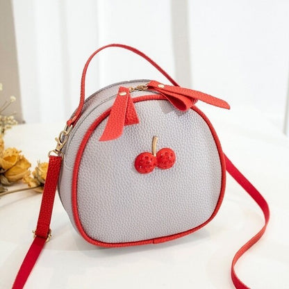 New Women&#39;s Messenger Bag Female Small Simple Cherry Crossbody Shoulder Bag Mini Backpack Handbag