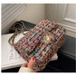 Fitshinling Fashion Streetwear Vintage Handbag Wool Chain Small Women's Bag