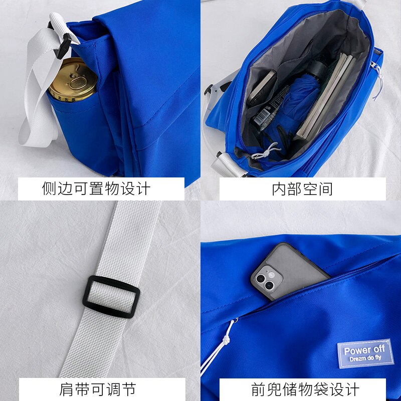 Men&#39;s Messenger Bag Fashion Brand Ins Tooling Style Japanese Leisure Men&#39;s Bag Large Capacity Shoulder Bag Personalized