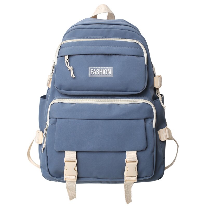 Laptop Backpacks Nylon Backpack Multi-pocket Multifunction Waterproof  Large Capacity Solid Color Women Bag School Backpack