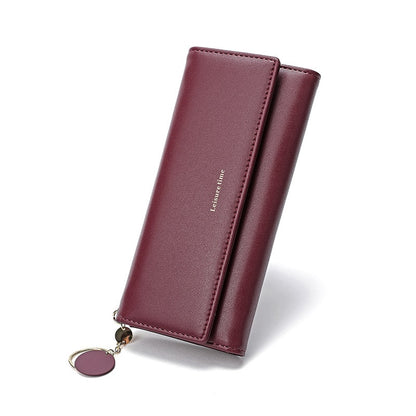 New Fashion Women Wallets Brand Letter Long Tri-fold coin Purse Fresh PU Leather Female Clutch Card Holder Cartera Mujer