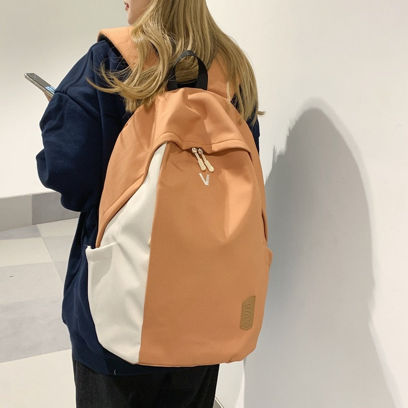 CGCBAG Simple Large Capacity Women Backpack Casual Student School Bags Female Korean Fashion Laptop School Backpack Travel Bag