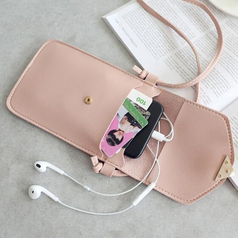 Phone Shoulder Bag For Women Transparent Coin Purse Heart Shape Hasp Crossbodybag Cute Female Mobile Pouch Bags