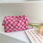 Corduroy Make Up Organizer Clutch Bag Vintage Flower Print Cosmetic Bag Wash Bag Women Travel Cosmetic Pouch Beauty Storage Case