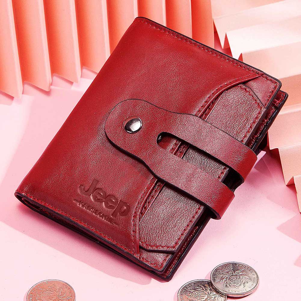 Genuine Leather Wallet for Women RFID Blocking Hasp Credit Card Holder Luxury Designer Multi-card Position Female Clutch Mini