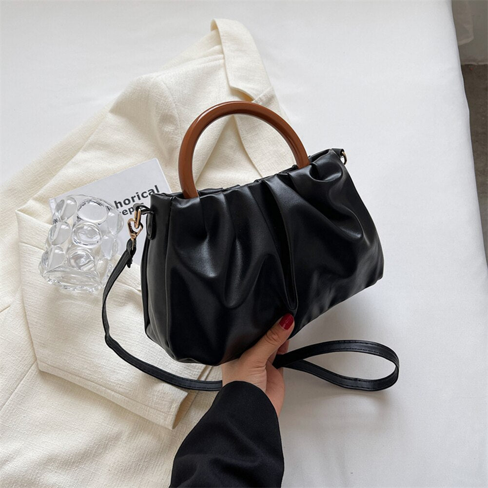 Women Fashion Shoulder Bag Creative Special Design Shoulder Bag Solid Color Messenger Bags Leather Handbags