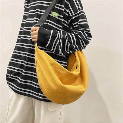 Casual Shoulder Bags New Fashion Solid Color Women Bags Washed Canvas Packs Classic Messenger Bags Comfortable Female Package