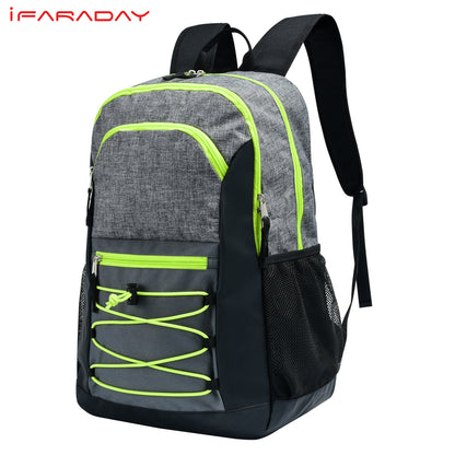 iFARADAY Large 21L  Capacity Backpack Men Laptop Backpacks  Polyester Solid High School Bags Teen College Boy Gril Student